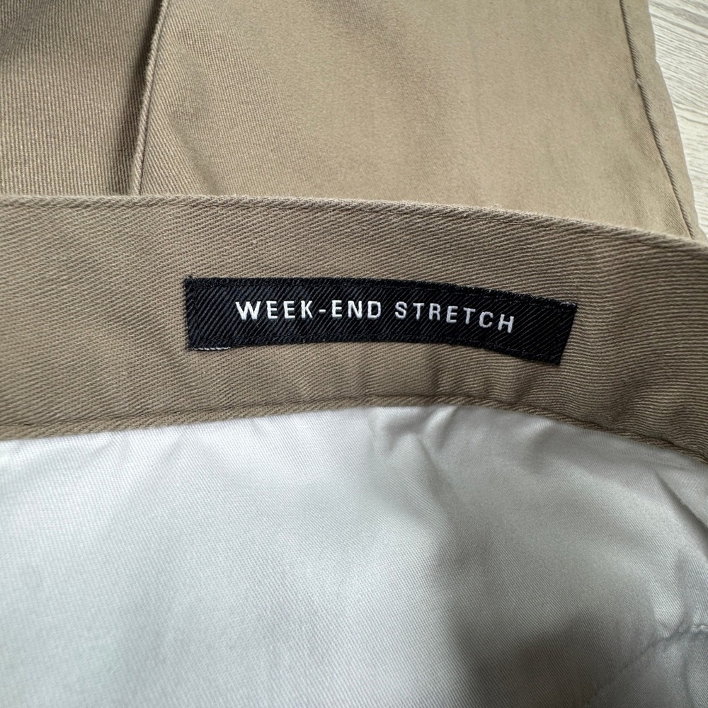 RVCA Men's Chino Pants Week-End Stretch Khaki Tan 38 Straight Leg Casual - Picture 8 of 10